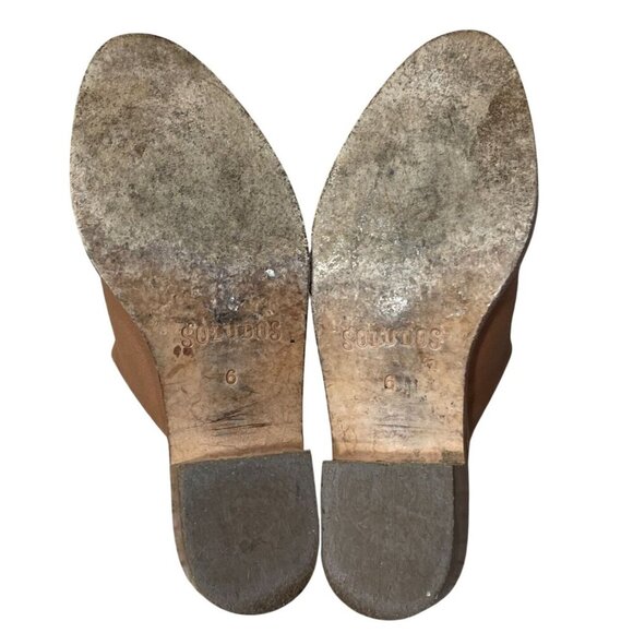 Soludos Venetian Mule Shoes Camel Brown Leather Size 6 Slip On - Picture 9 of 11